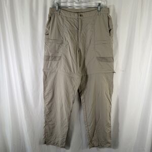 Columbia Convertible Pants Women's Large Khaki Cargo UPF 30+ Hiking Nylon